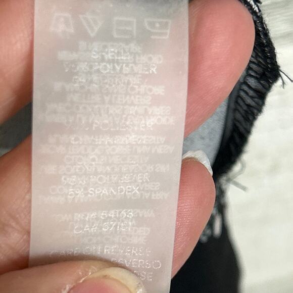 Karl Lagerfeld women size XL black floral long sleeve ruffle blouse designer top - Picture 6 of 7